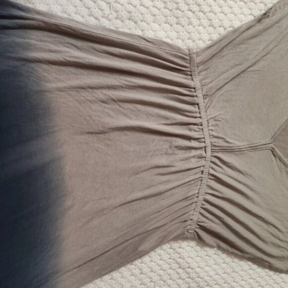 Blue Sak's Fifth Avenue Gray Navy Blue Ombre V-Neck Maxi Dress Size Medium - Picture 8 of 8